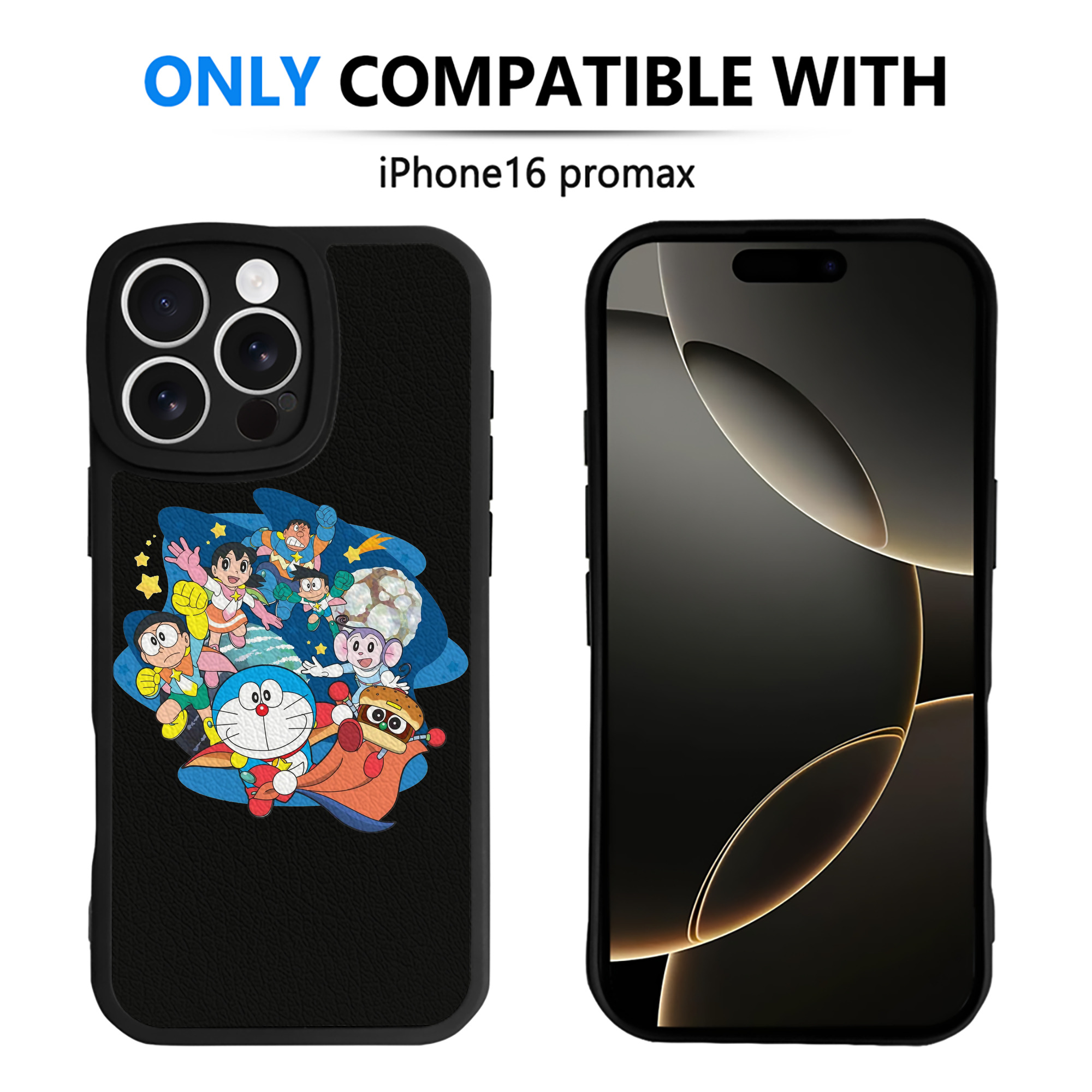 （画像用） ドラえもん Doraemon 【iPhone 16シリーズ対応】シリコンスマホケース（レザー調） 材質：シリコン